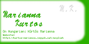 marianna kurtos business card